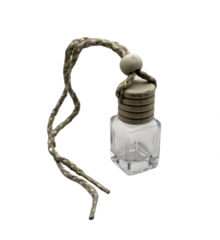 Car Aromatizer Diffuser Bottle(small square shape, transparent-5ml)